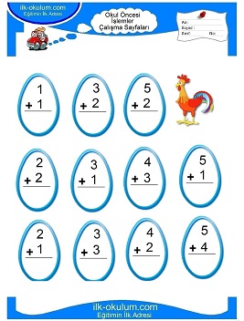 Çocuklar İçin toplam işlemi yaprak testleri 
